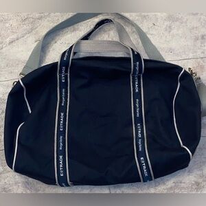 JP Morgan x Scarborough Tweed Duffle Banker Bag Finance Investment Vintage USA